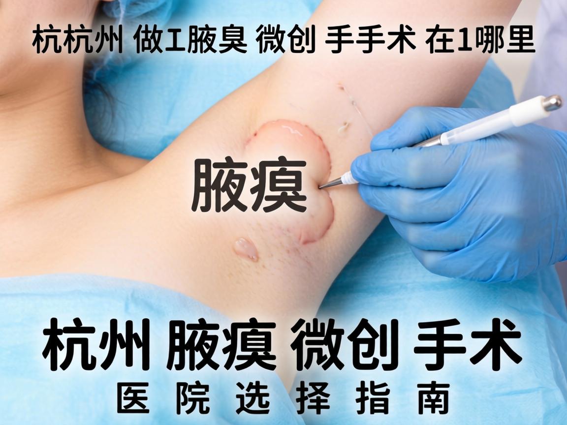 杭州做腋臭微创手术在哪里？杭州腋臭微创手术医院选择指南