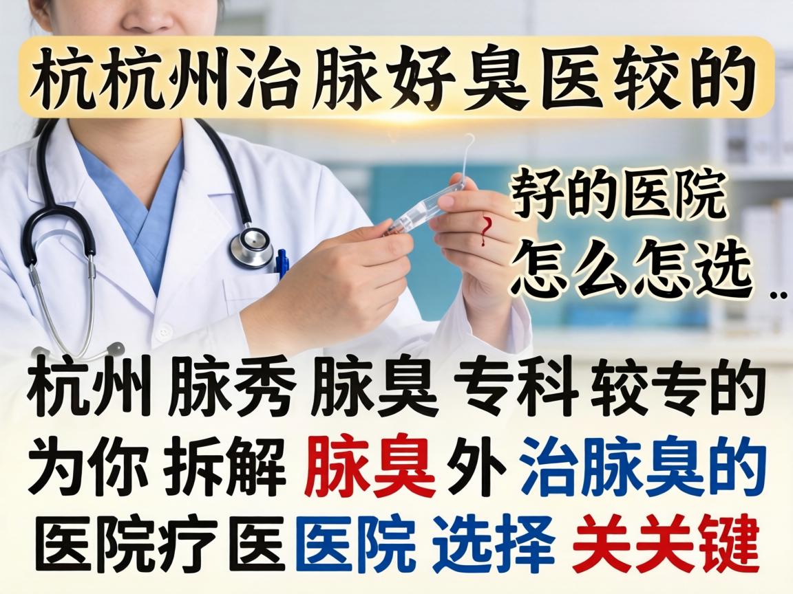 杭州治腋臭较好的医院怎么选？杭州腋秀腋臭专科为你拆解治腋臭的医院选择关键