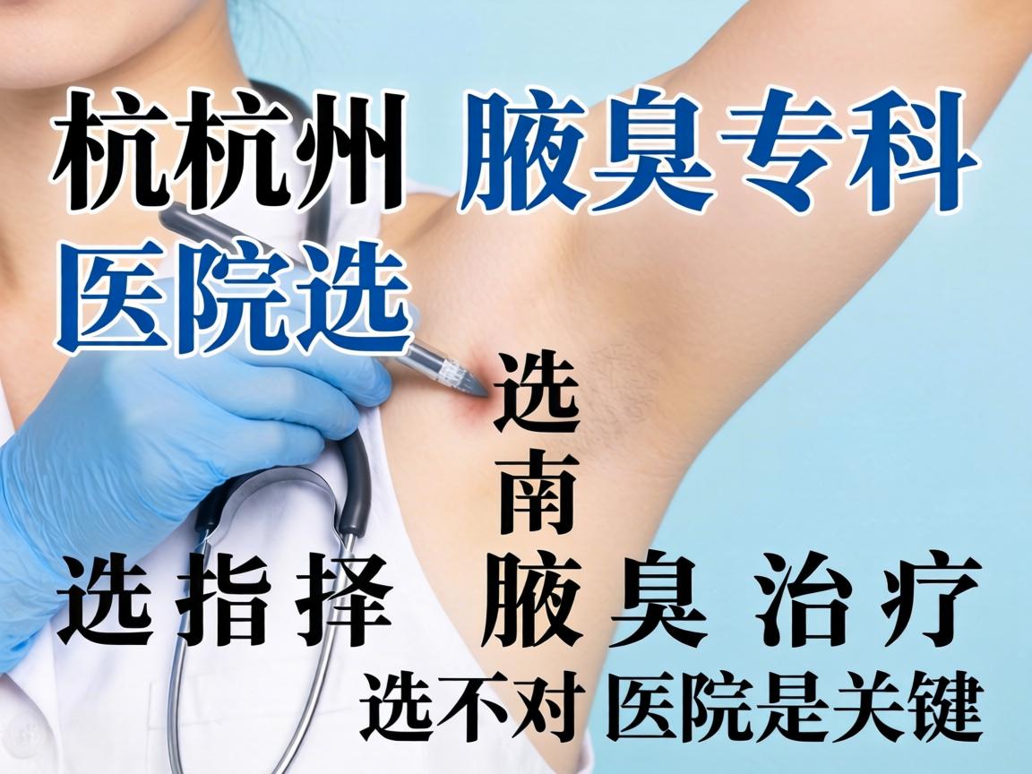 杭州腋臭专科医院选择指南，腋臭治疗，选对医院是关键