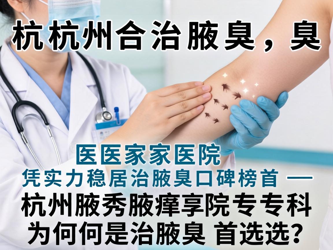 杭州治腋臭，这家医院凭实力稳居治腋臭口碑榜首—杭州腋秀腋臭专科为何是治腋臭首选？