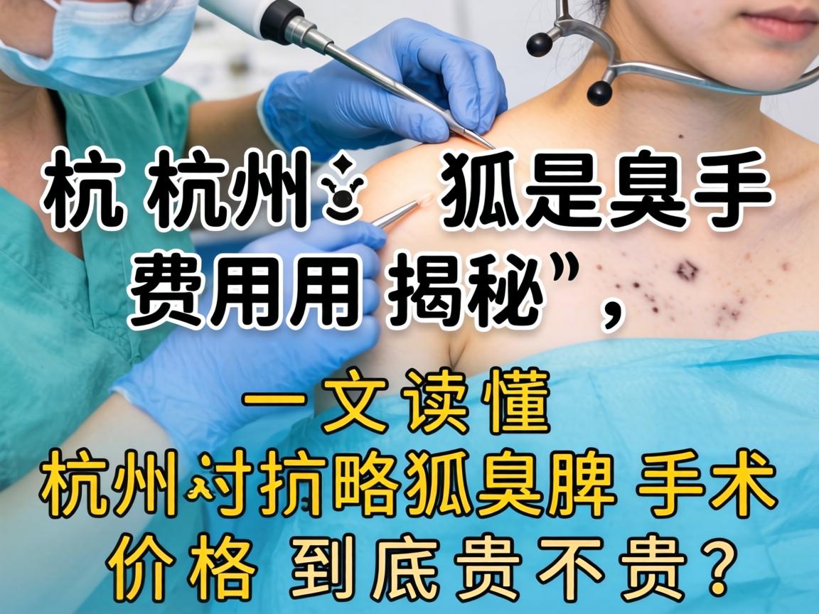 杭州狐臭手术费用揭秘，一文读懂杭州狐臭手术价格到底贵不贵？