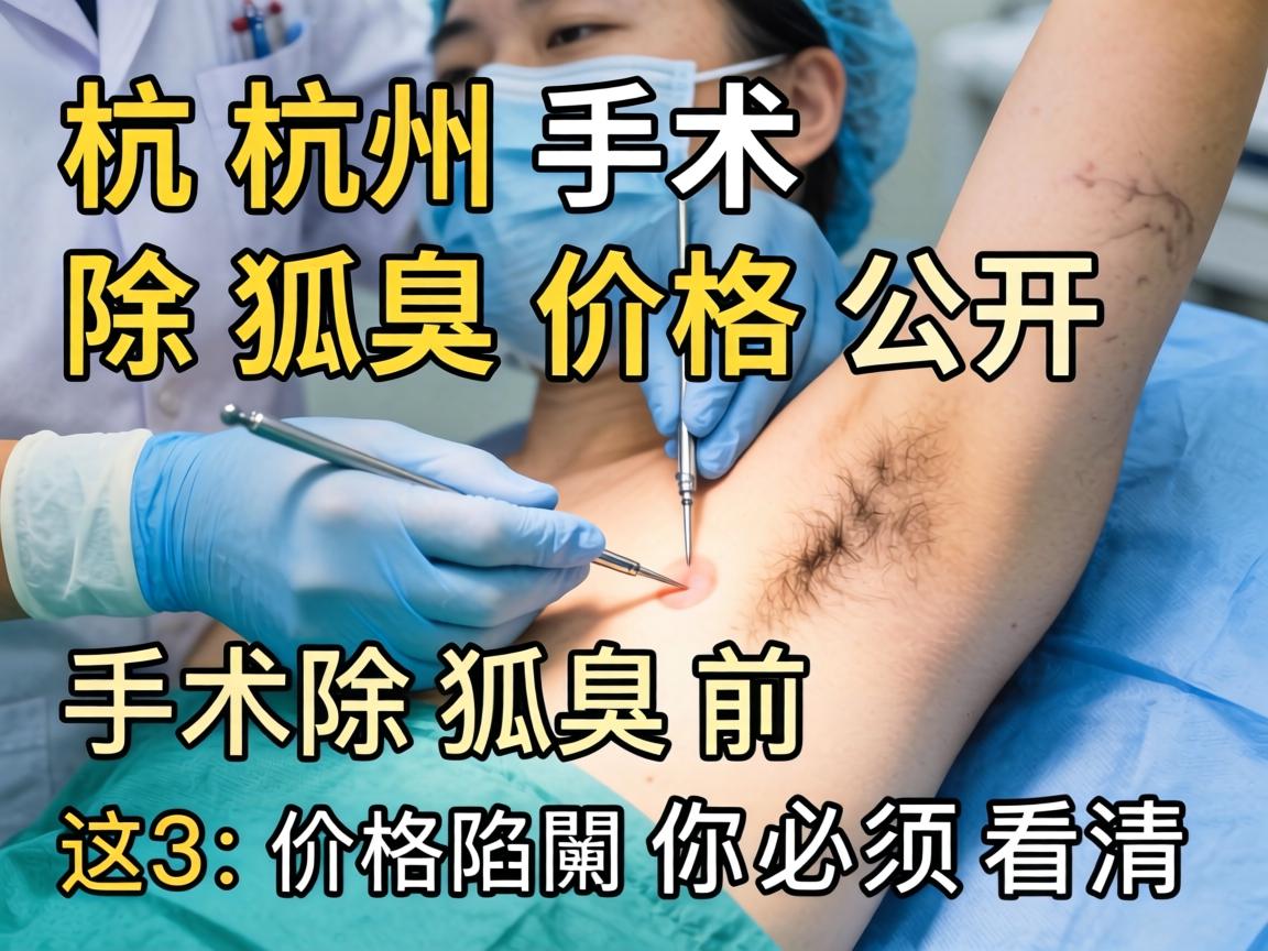 杭州手术除狐臭价格公开，手术除狐臭前，这3个价格陷阱你必须看清