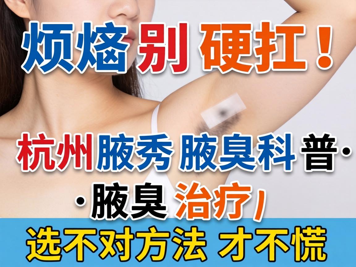 腋臭烦恼别硬扛！杭州腋秀腋臭科普，腋臭治疗，选对方法才不慌