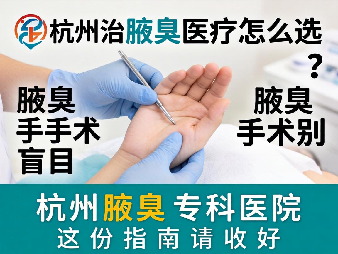 杭州腋臭治疗医院怎么选？腋臭手术别盲目，杭州腋臭专科医院这份指南请收好