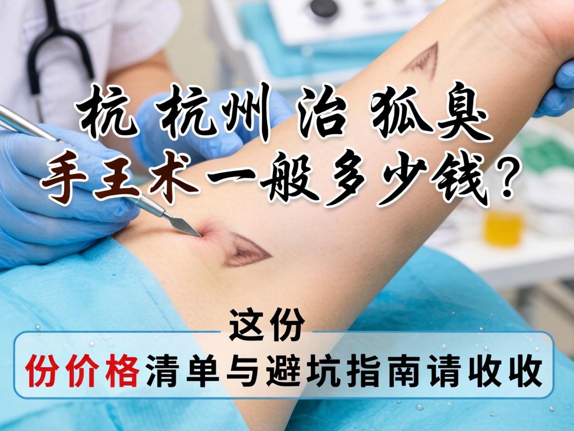 杭州治狐臭手术一般多少钱？这份价格清单与避坑指南请收好