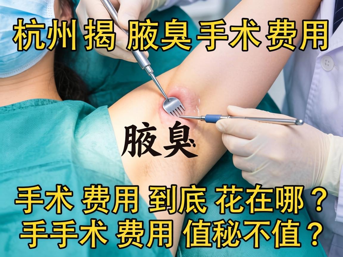 杭州腋臭手术费用大揭秘，手术费用到底花在哪？手术费用值不值？