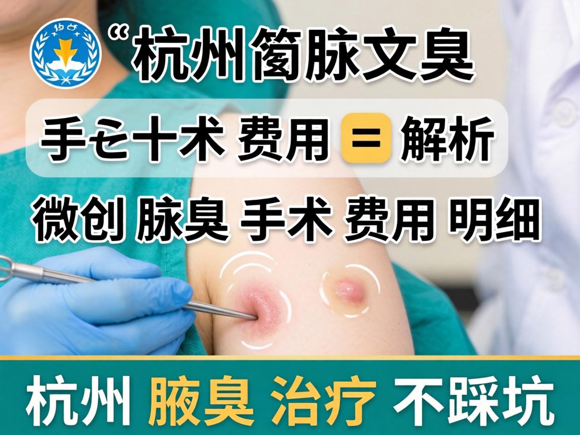 杭州腋臭手术费用解析，微创腋臭手术费用明细，杭州腋臭治疗不踩坑