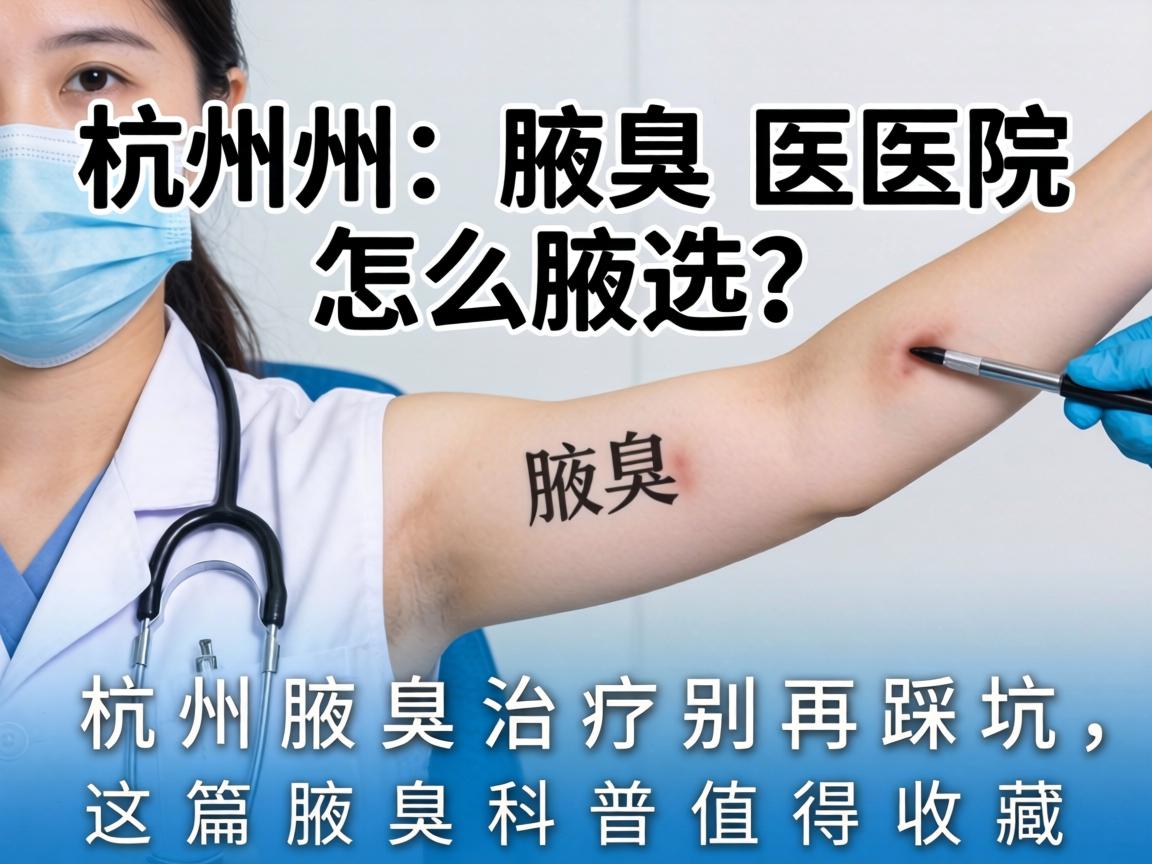 杭州腋臭医院怎么选？杭州腋臭治疗别再踩坑，这篇腋臭科普值得收藏