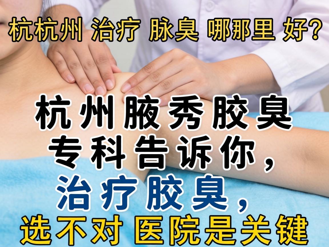 杭州治疗腋臭哪里好？杭州腋秀腋臭专科告诉你，治疗腋臭，选对医院是关键