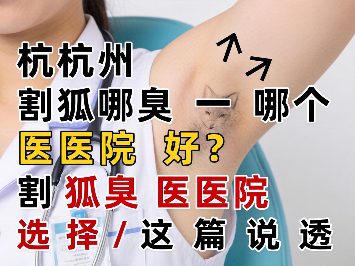 杭州割狐臭哪个医院好？割狐臭医院选择，这篇说透
