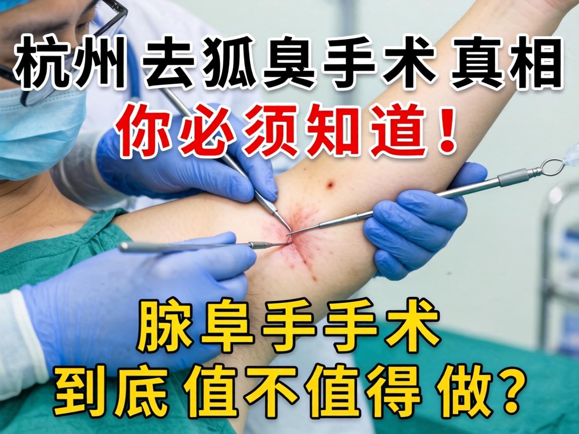 杭州腋臭手术，这些去狐臭手术真相你必须知道！腋臭手术到底值不值得做？