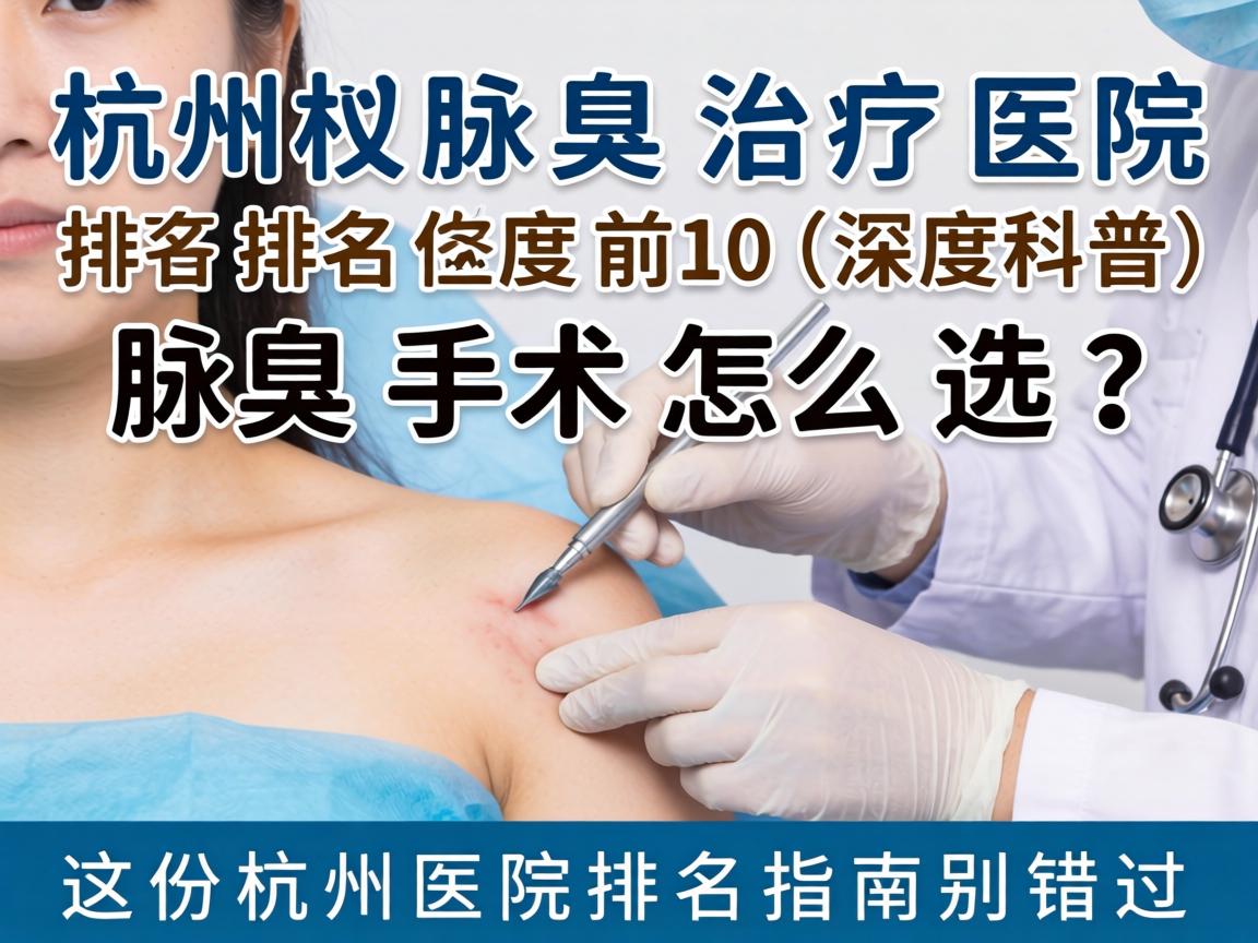 杭州腋臭治疗医院排名前十深度科普，腋臭手术怎么选？这份杭州医院排名指南别错过