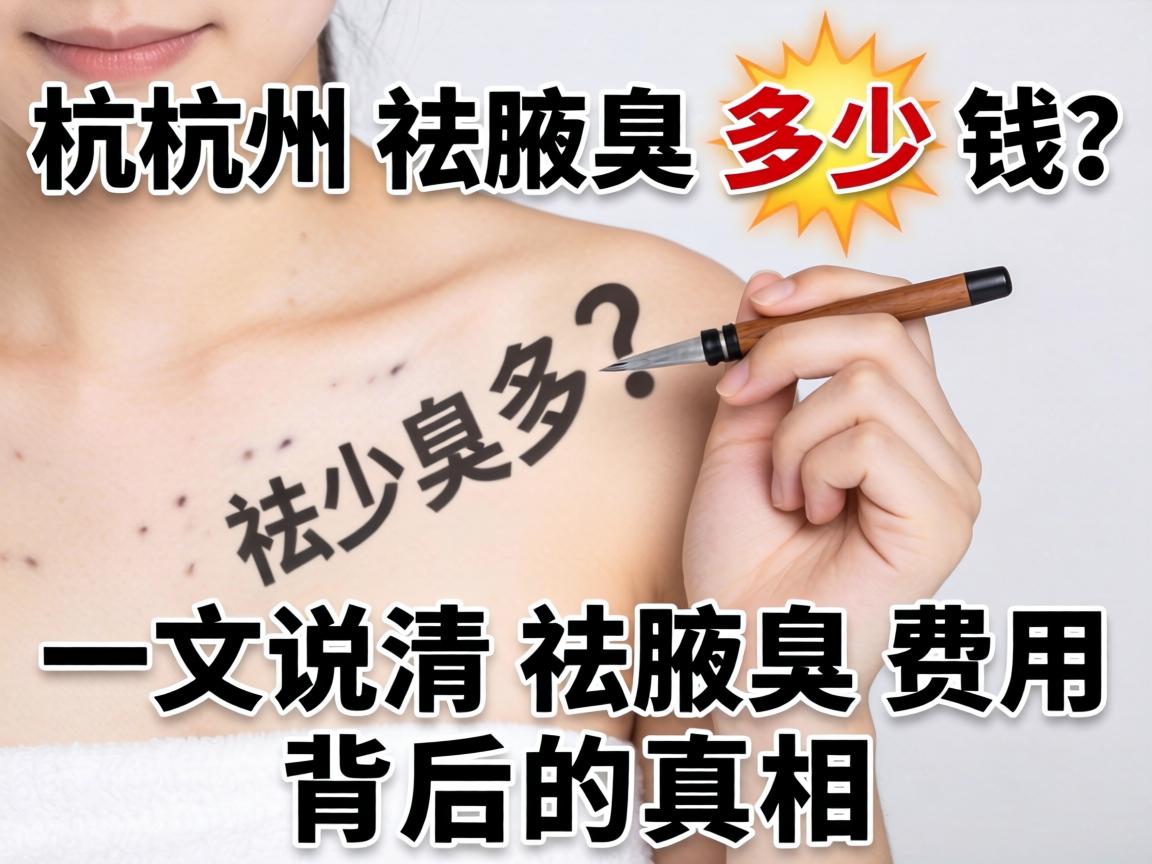 杭州祛腋臭多少钱？一文说清祛腋臭费用背后的真相
