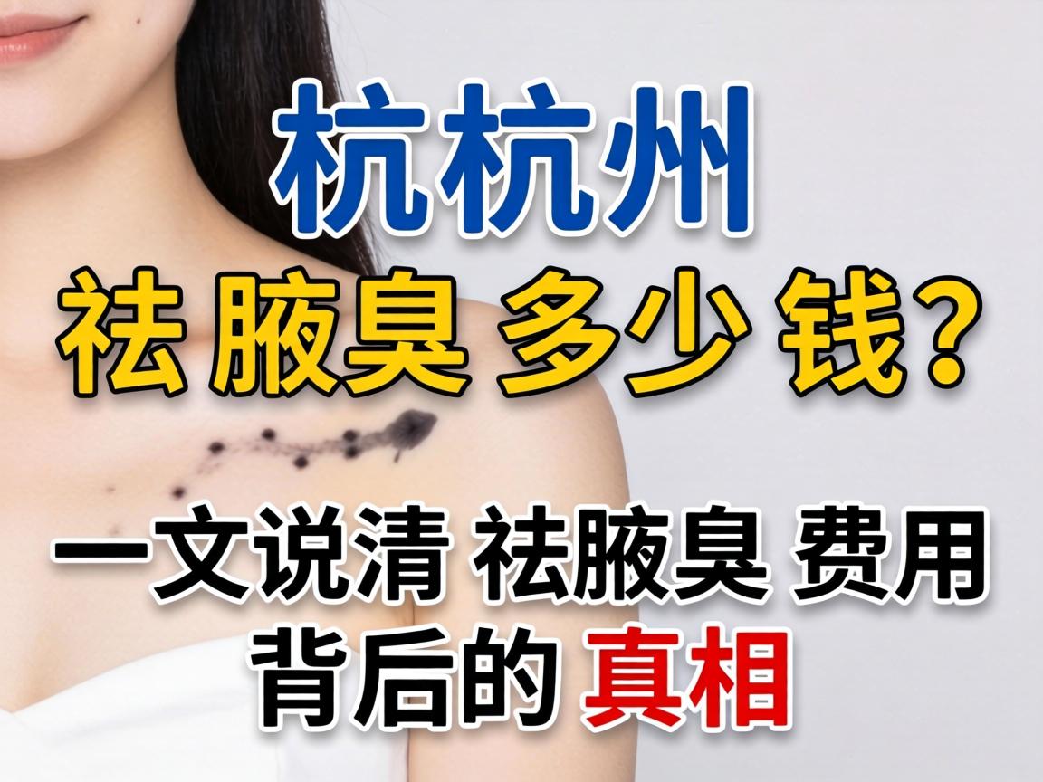 杭州祛腋臭多少钱？一文说清祛腋臭费用背后的真相