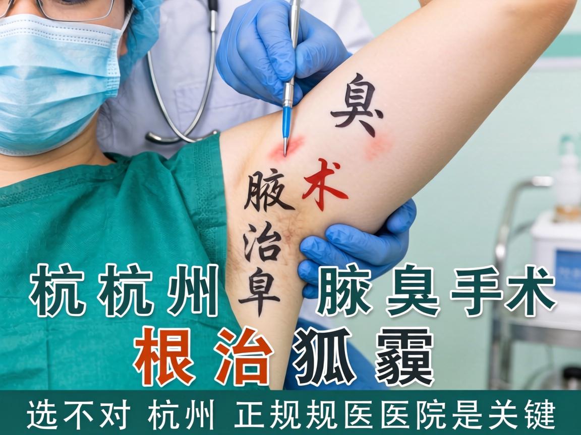 杭州腋臭手术，根治狐臭，选对杭州正规医院是关键