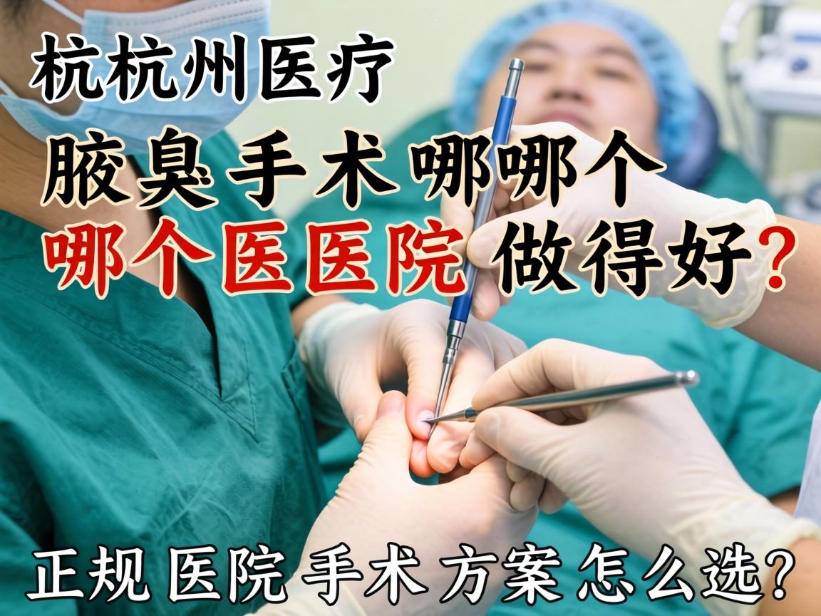 杭州腋臭手术哪个医院做得好？正规医院手术方案怎么选？