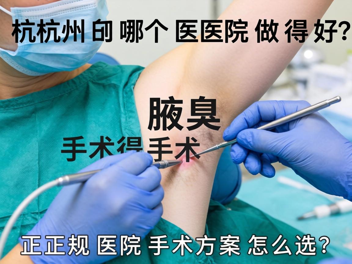 杭州腋臭手术哪个医院做得好？正规医院手术方案怎么选？