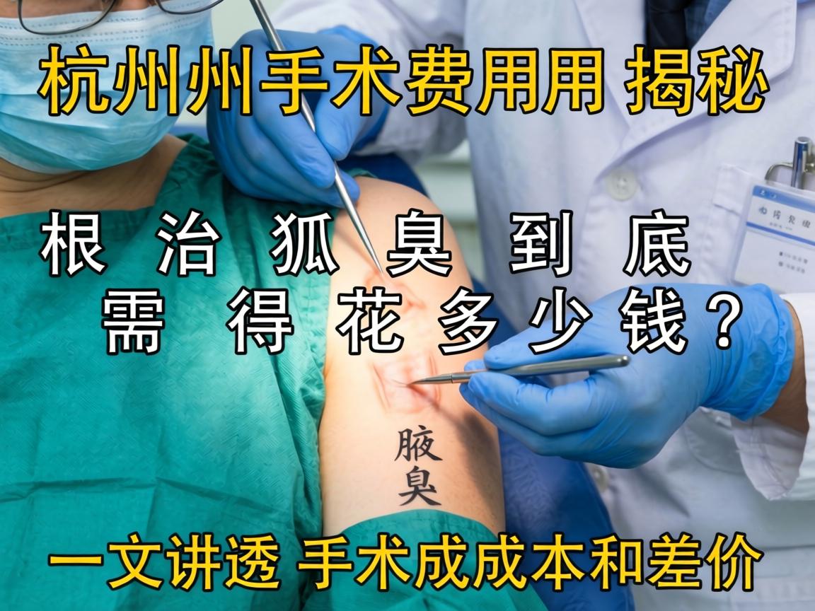 杭州腋臭手术费用揭秘，根治狐臭到底需要花多少钱？一文讲透手术成本和差价