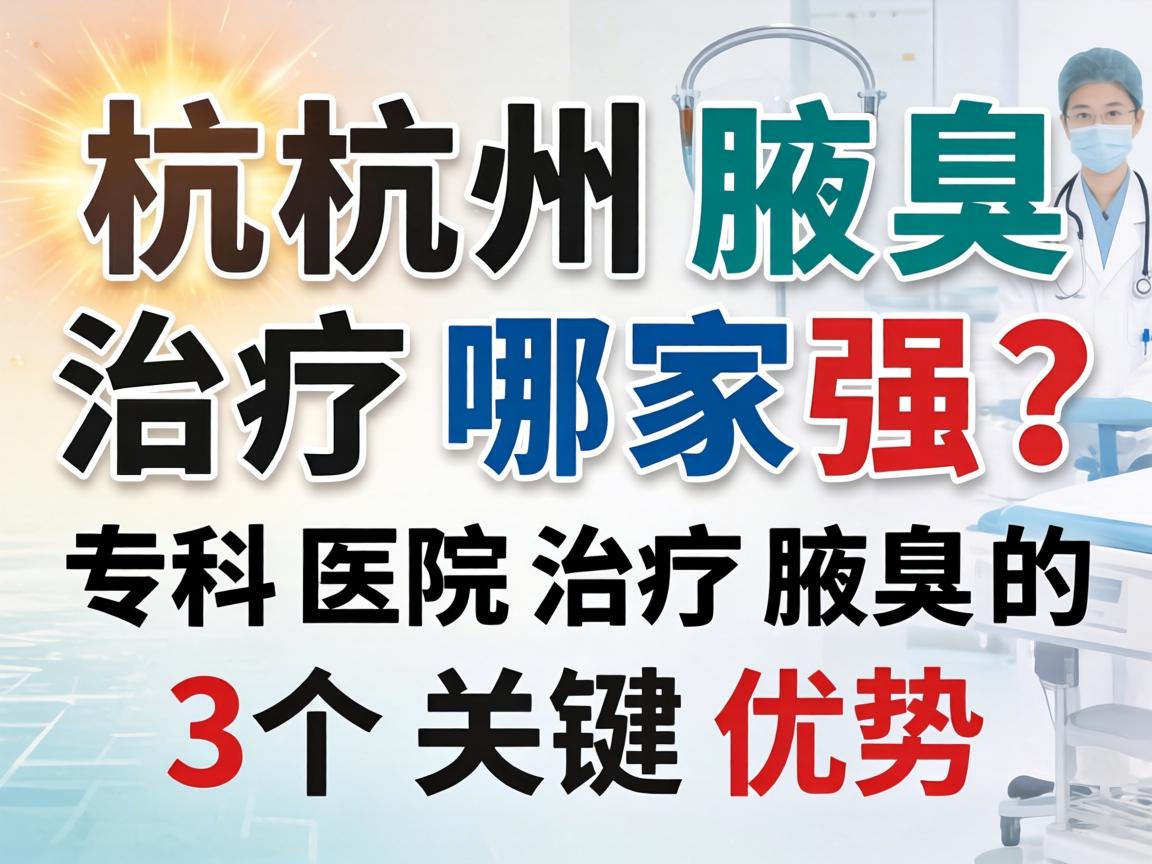 杭州腋臭治疗哪家强？专科医院治疗腋臭的3个关键优势