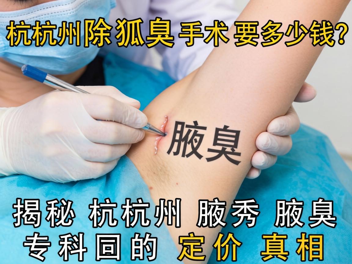 杭州除狐臭手术要多少钱？揭秘杭州腋秀腋臭专科的定价真相