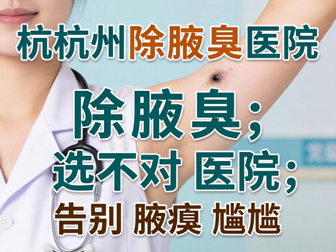杭州除腋臭医院，除腋臭，选对医院，告别腋臭尴尬