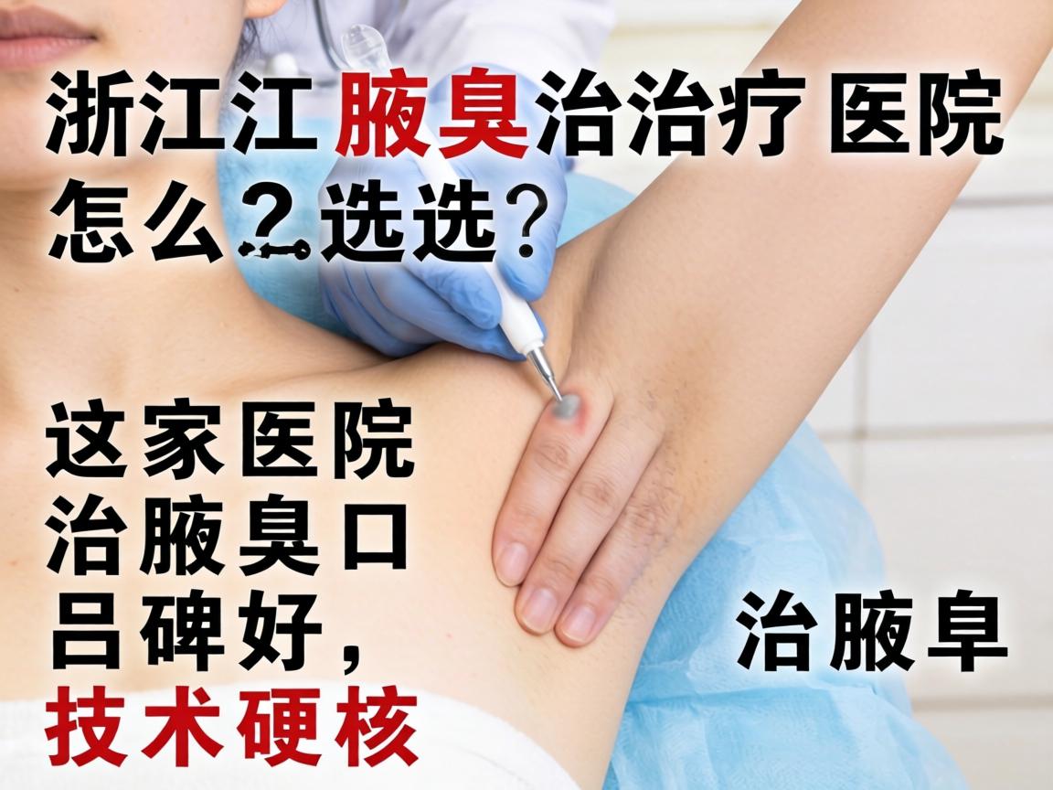 浙江腋臭治疗医院怎么选？这家医院治腋臭口碑好，治腋臭技术硬核