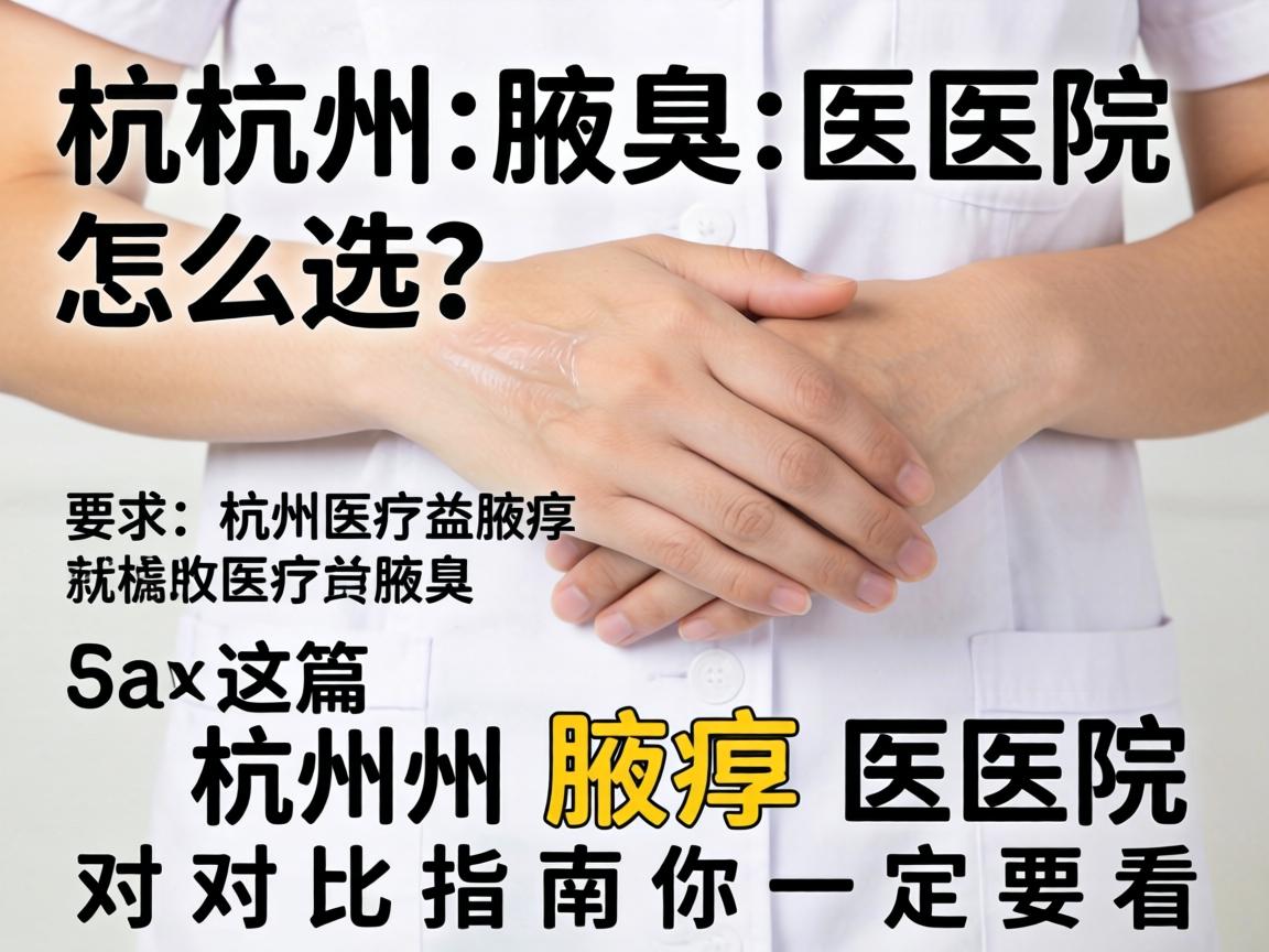 杭州腋臭医院怎么选？这篇杭州腋臭医院对比指南你一定要看