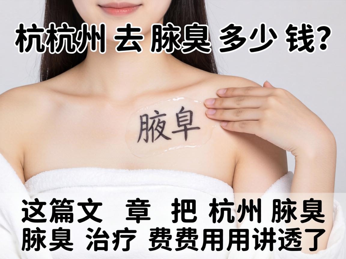 杭州去腋臭多少钱？这篇文章把杭州腋臭治疗费用讲透了