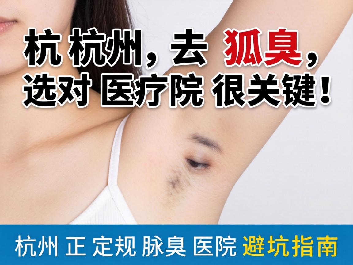 杭州去狐臭，选对医院很关键！杭州正规腋臭医院避坑指南