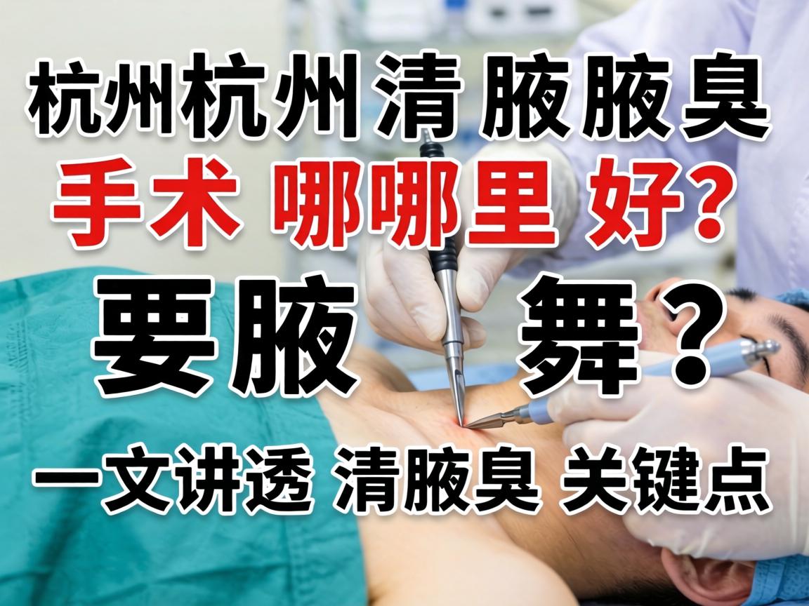 杭州清腋臭手术哪里好？一文讲透清腋臭关键点