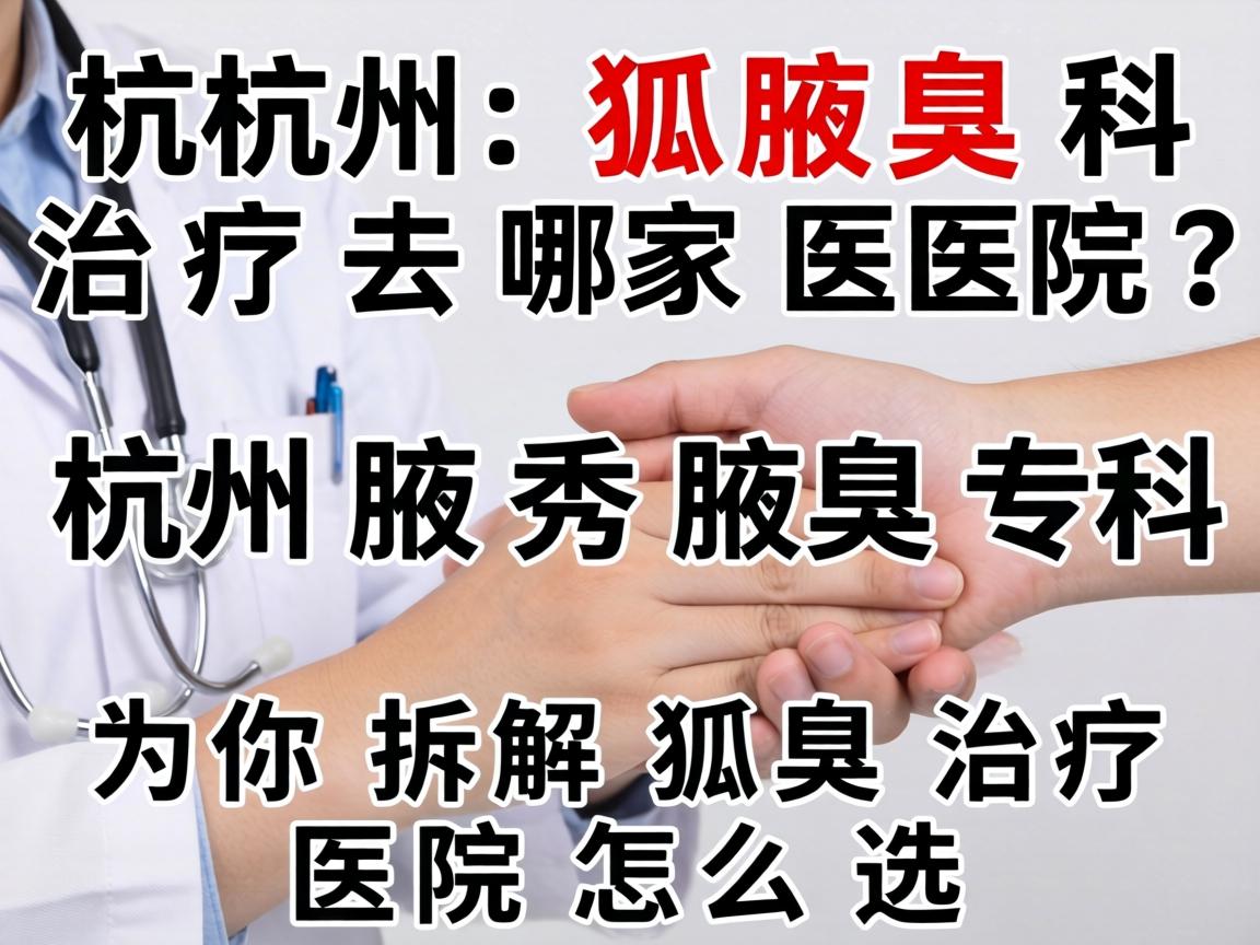 杭州狐臭治疗去哪家医院？杭州腋秀腋臭专科为你拆解狐臭治疗医院怎么选