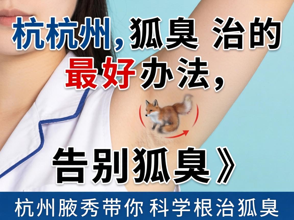 杭州狐臭治的最好办法，告别狐臭，杭州腋秀带你科学根治狐臭