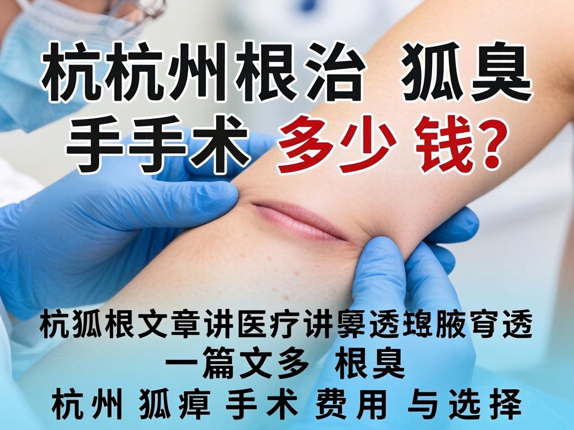 杭州根治狐臭手术多少钱？一篇文章讲透杭州狐臭手术费用与选择