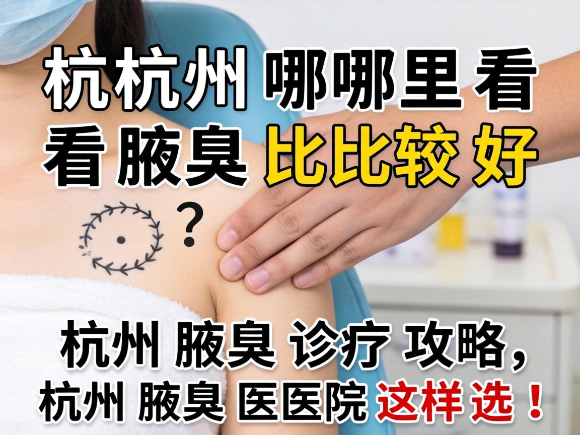 杭州哪里看腋臭比较好？杭州腋臭诊疗攻略，杭州腋臭医院这样选！