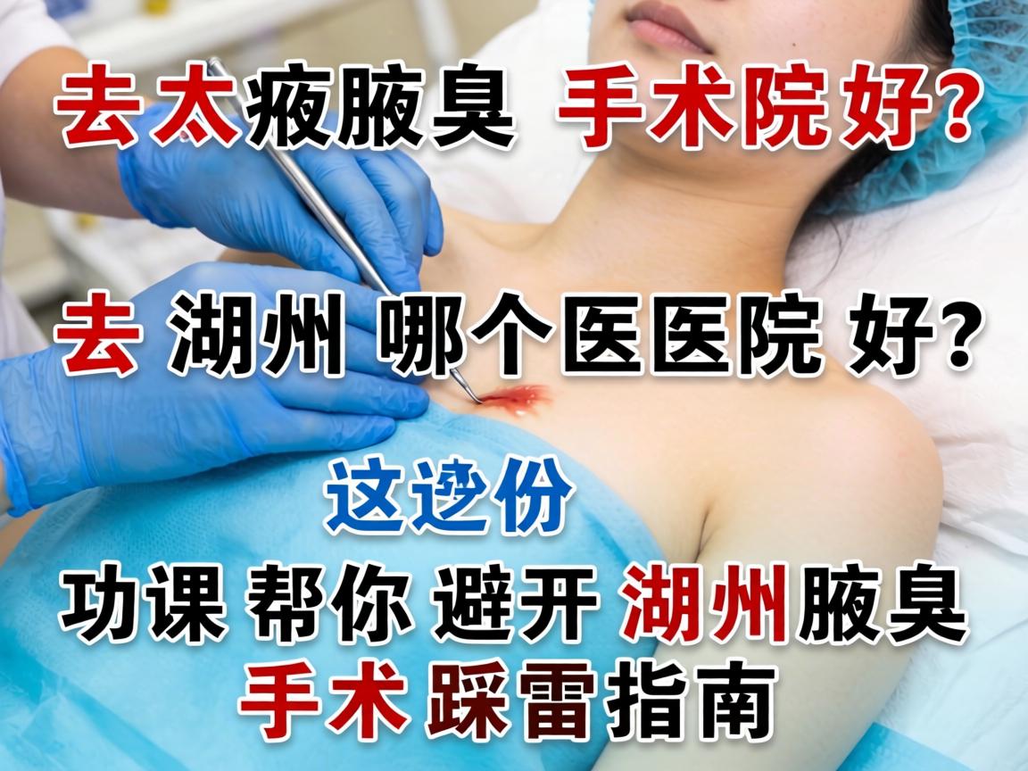 去腋臭手术去湖州哪个医院好？这份功课帮你避开湖州腋臭手术踩雷指南