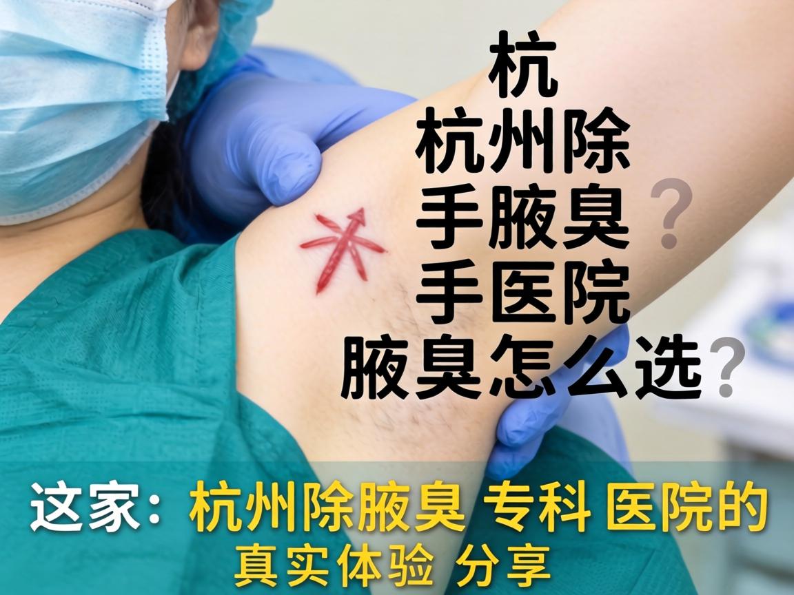 杭州除腋臭手术医院怎么选？这家杭州除腋臭专科医院的真实体验分享