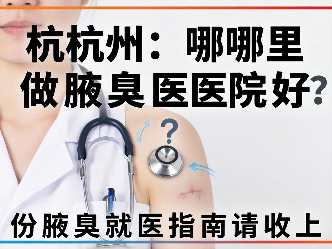 杭州哪里做腋臭医院好？这份腋臭就医指南请收好