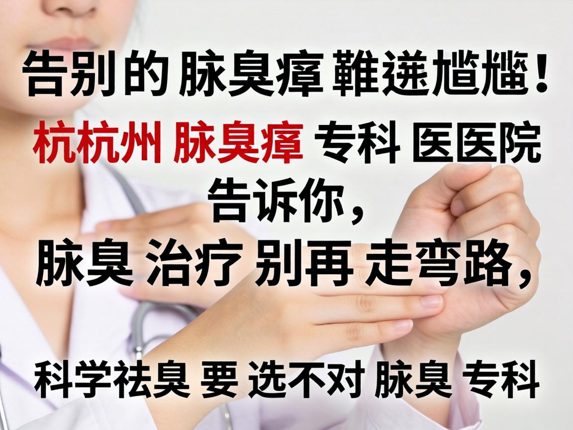 告别腋臭尴尬！杭州腋臭专科医院告诉你，腋臭治疗别再走弯路，科学祛臭要选对腋臭专科