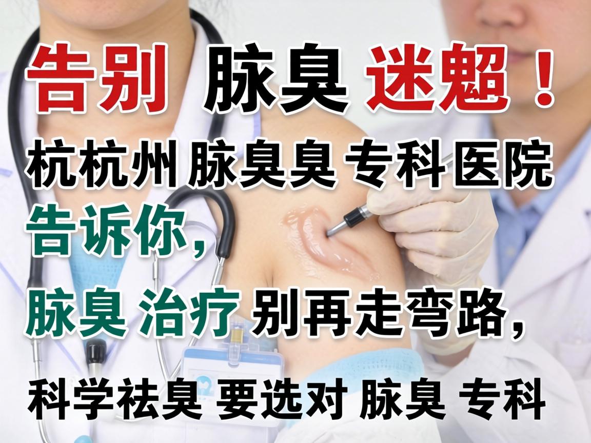 告别腋臭尴尬！杭州腋臭专科医院告诉你，腋臭治疗别再走弯路，科学祛臭要选对腋臭专科