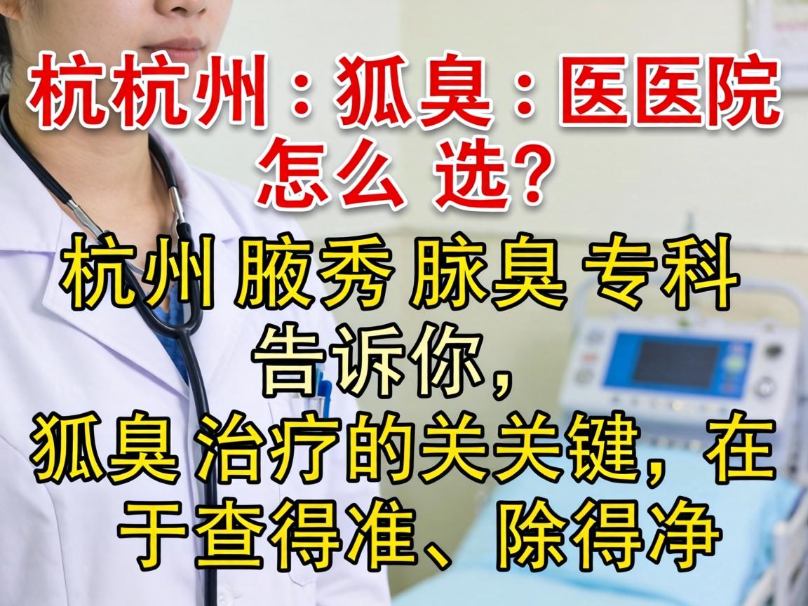 杭州狐臭医院怎么选?杭州腋秀腋臭专科告诉你,狐臭治疗的关键在于查得准、除得净 杭州狐臭医院怎么选?杭州腋秀腋臭专科告诉你,狐臭治疗的关键在于查得准、除得净