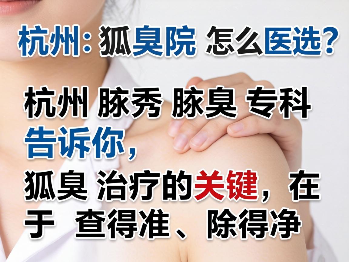 杭州狐臭医院怎么选?杭州腋秀腋臭专科告诉你,狐臭治疗的关键在于查得准、除得净 杭州狐臭医院怎么选?杭州腋秀腋臭专科告诉你,狐臭治疗的关键在于查得准、除得净