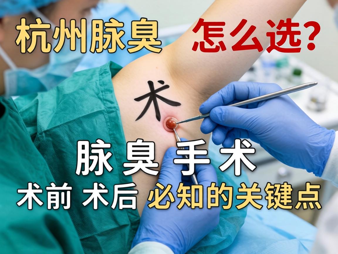 杭州腋臭手术怎么选？腋臭手术术前术后必知的关键点