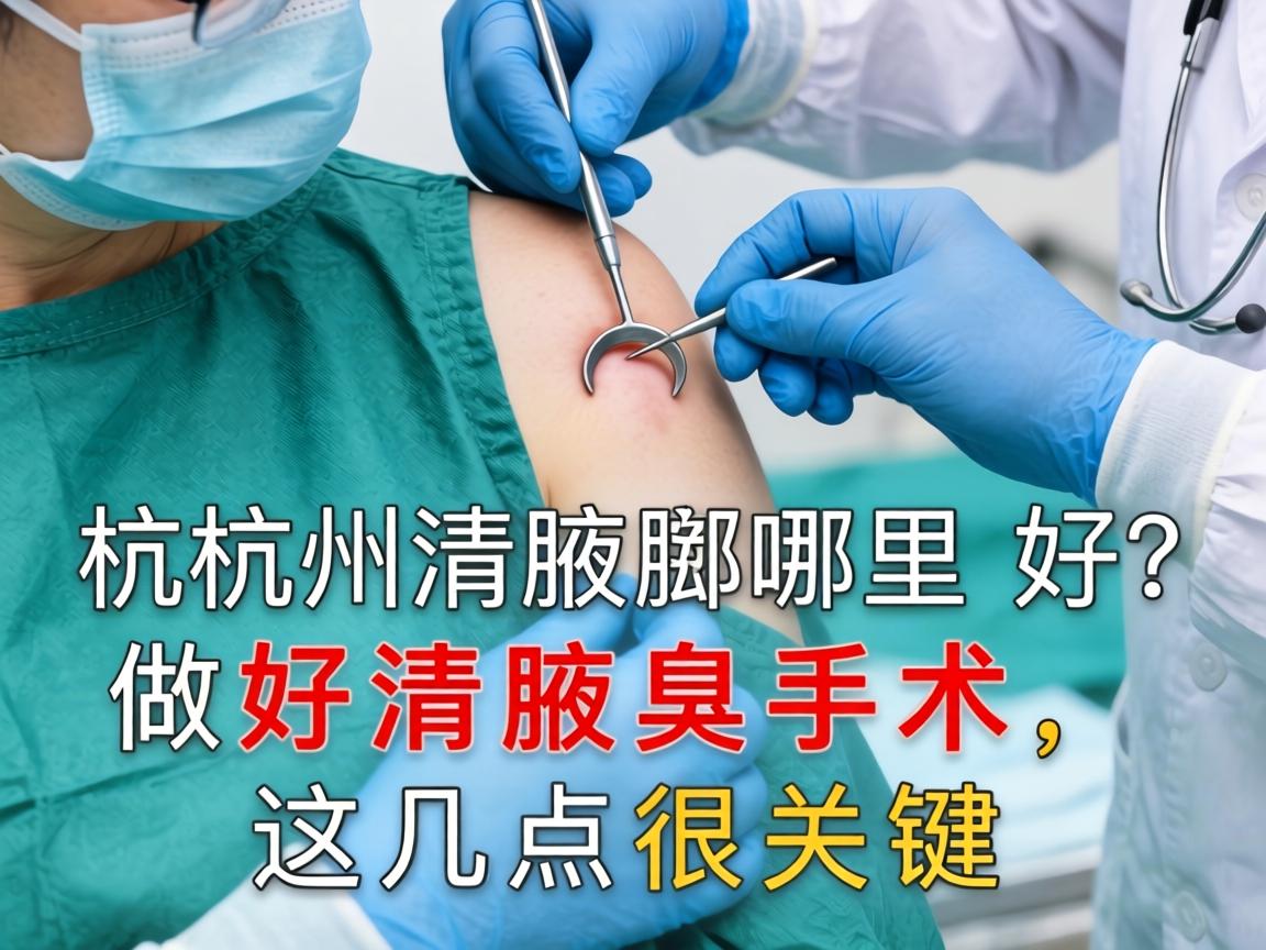 杭州清腋臭手术哪里好？做好清腋臭手术，这几点很关键