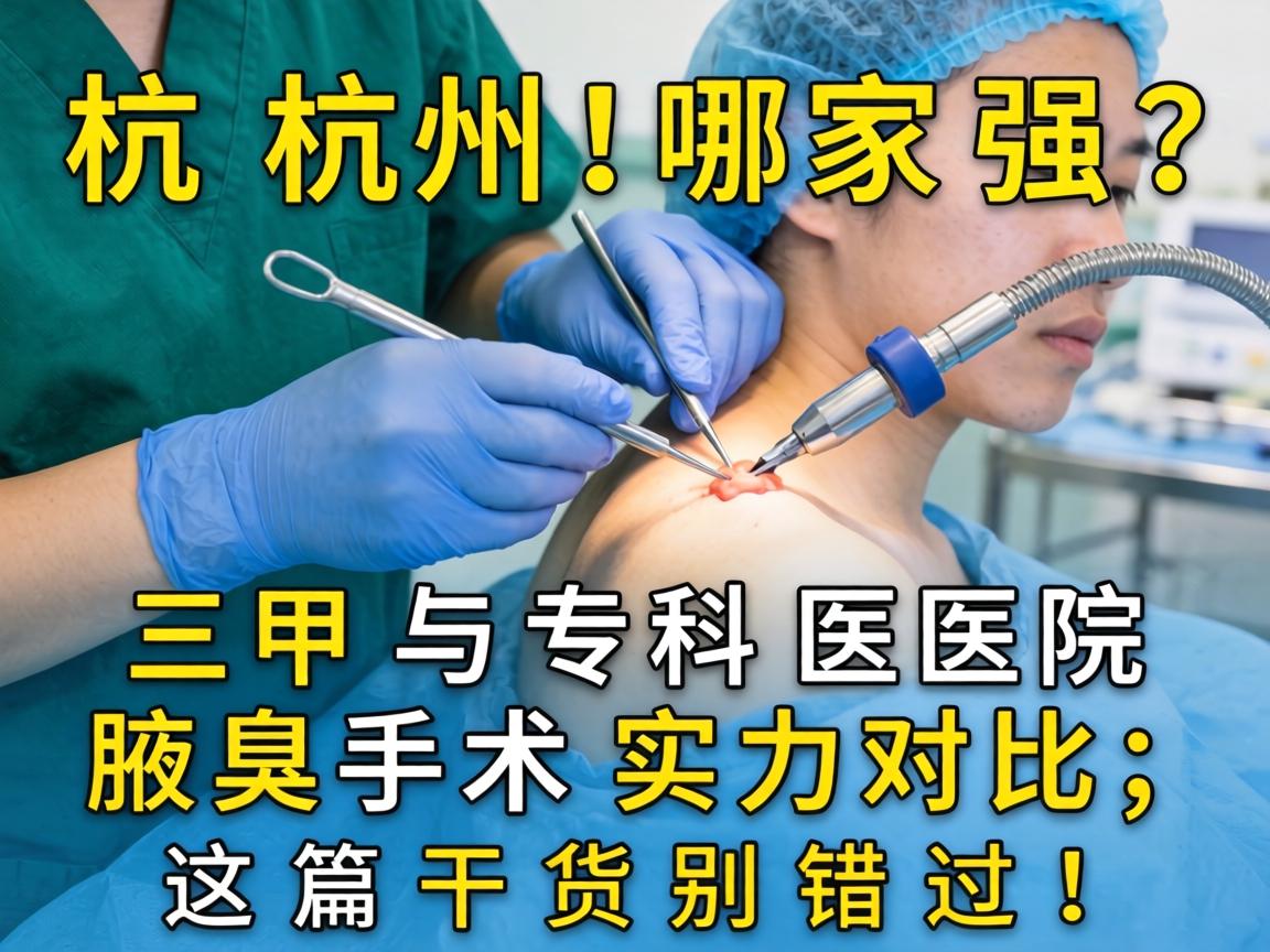 杭州腋臭手术哪家强？三甲与专科医院腋臭手术实力对比，这篇干货别错过！
