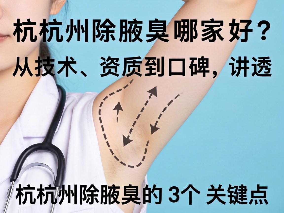 杭州除腋臭哪家好？从技术、资质到口碑，讲透杭州除腋臭的3个关键点