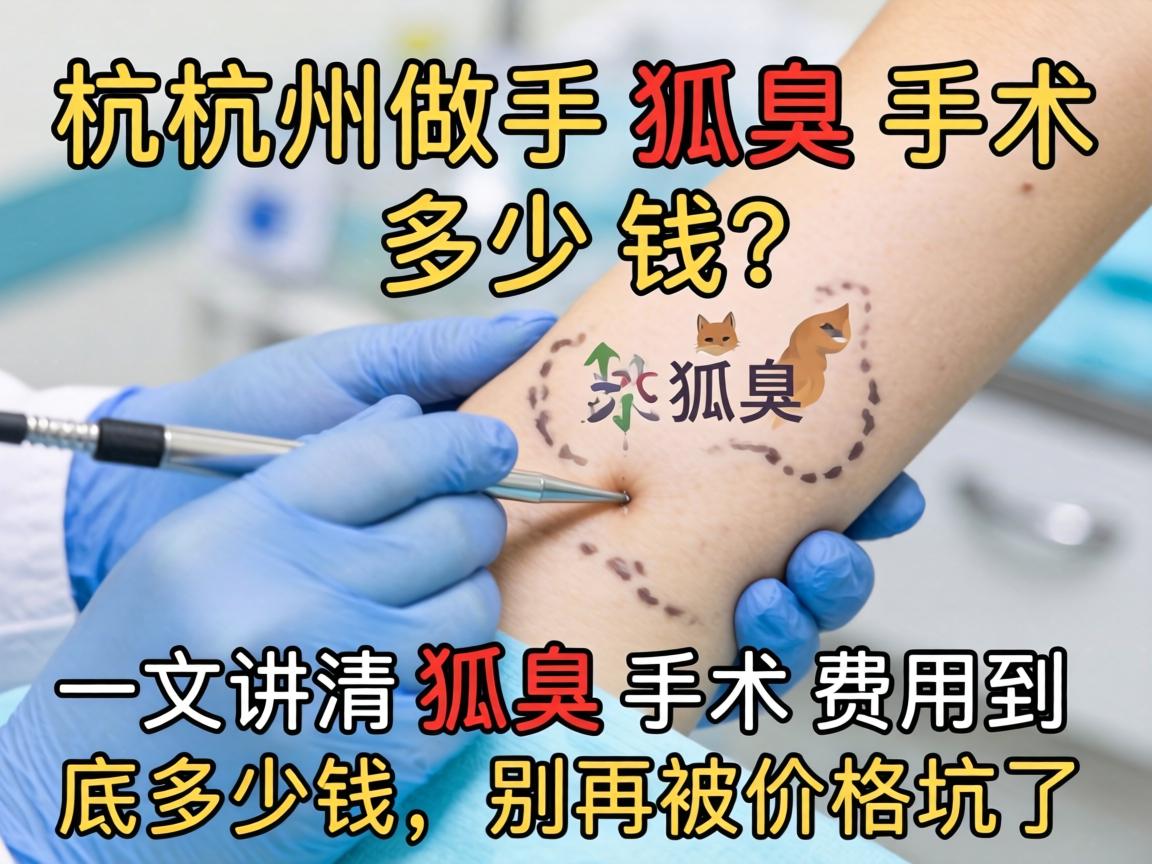 杭州做狐臭手术多少钱？一文讲清狐臭手术费用到底多少钱，别再被价格坑了