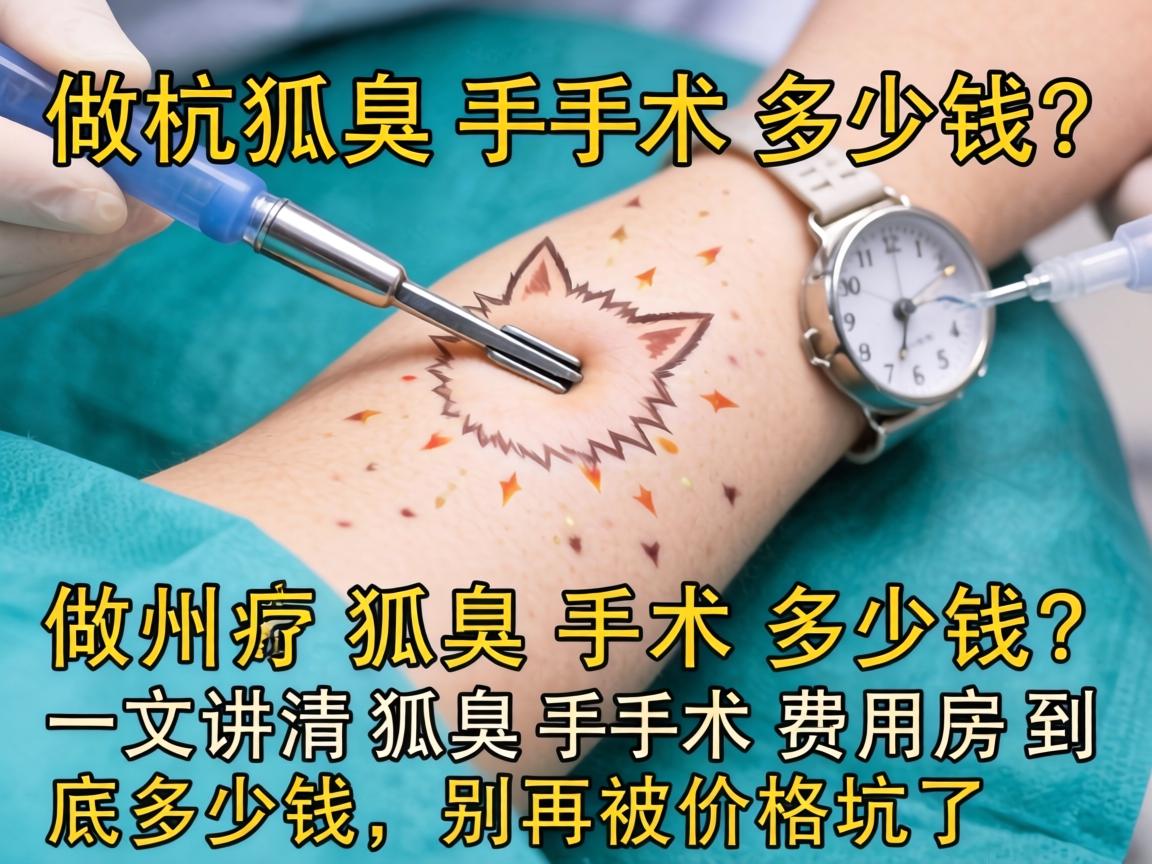 杭州做狐臭手术多少钱？一文讲清狐臭手术费用到底多少钱，别再被价格坑了