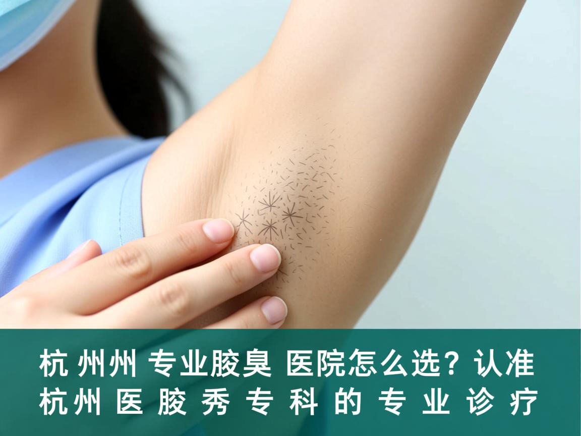 杭州专业腋臭医院怎么选？认准杭州腋秀专科的专业诊疗