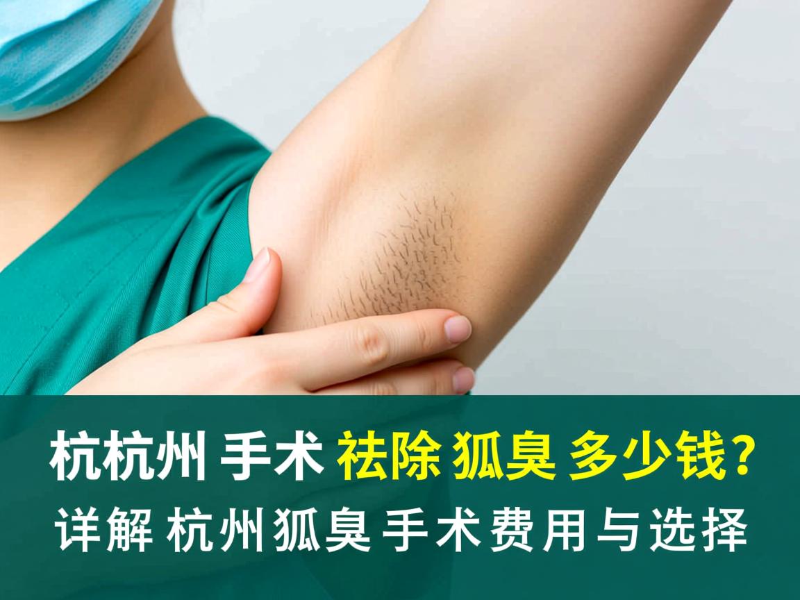 杭州手术祛除狐臭多少钱？详解杭州狐臭手术费用与选择