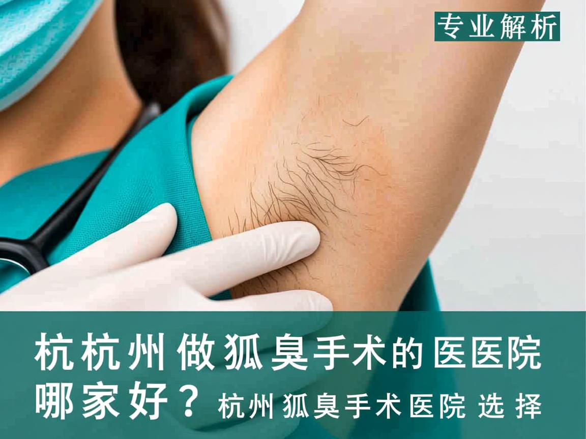 杭州做狐臭手术的医院哪家好？专业解析杭州狐臭手术医院选择